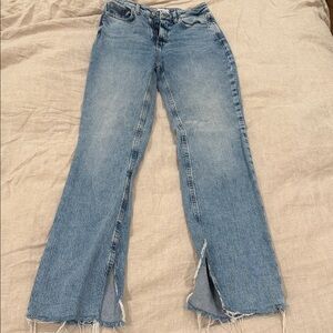 Zara Light Blue Straight Leg Jeans